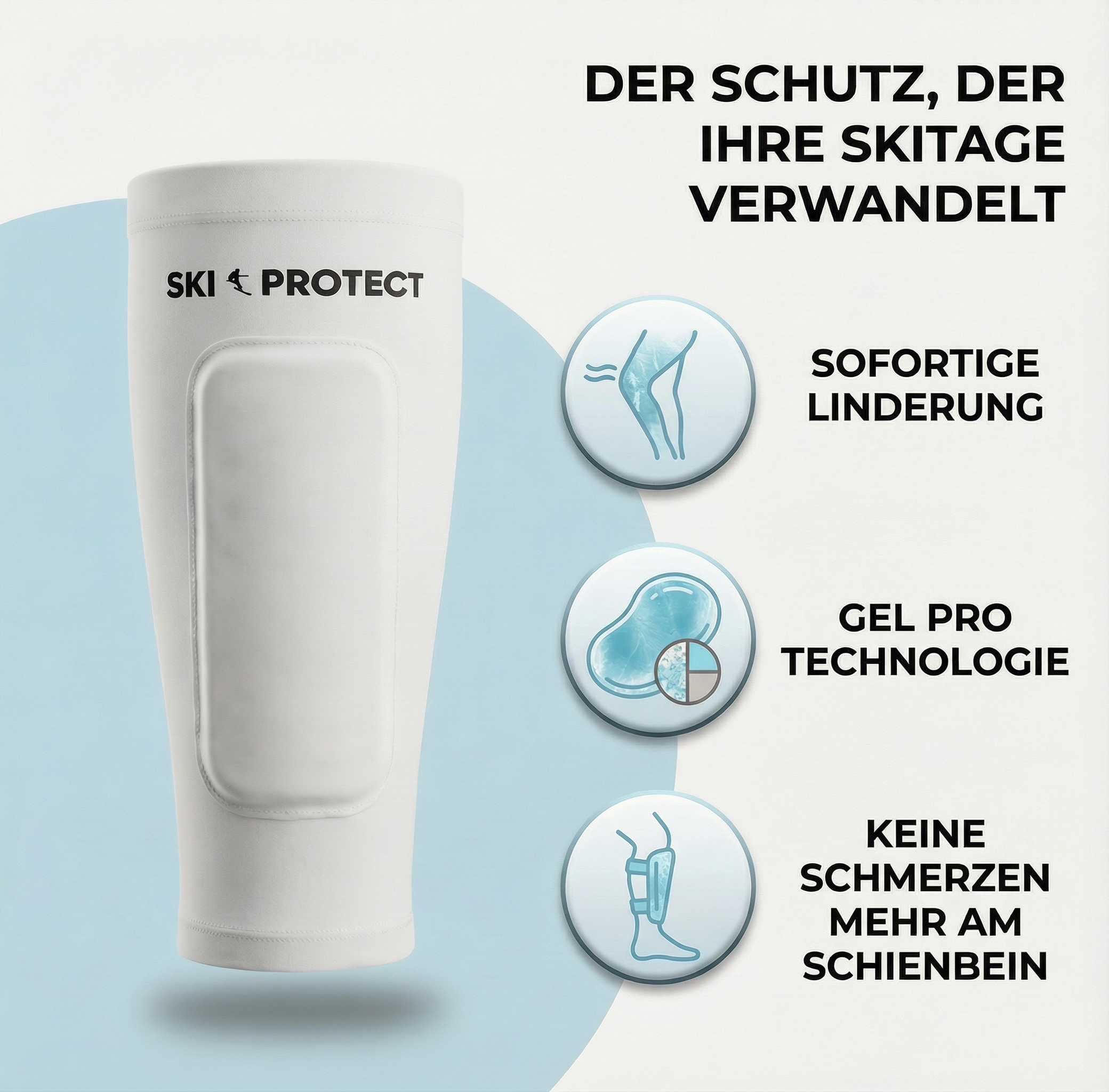 SkiProtect Pro – Schienbeinschutz gegen Schmerzen