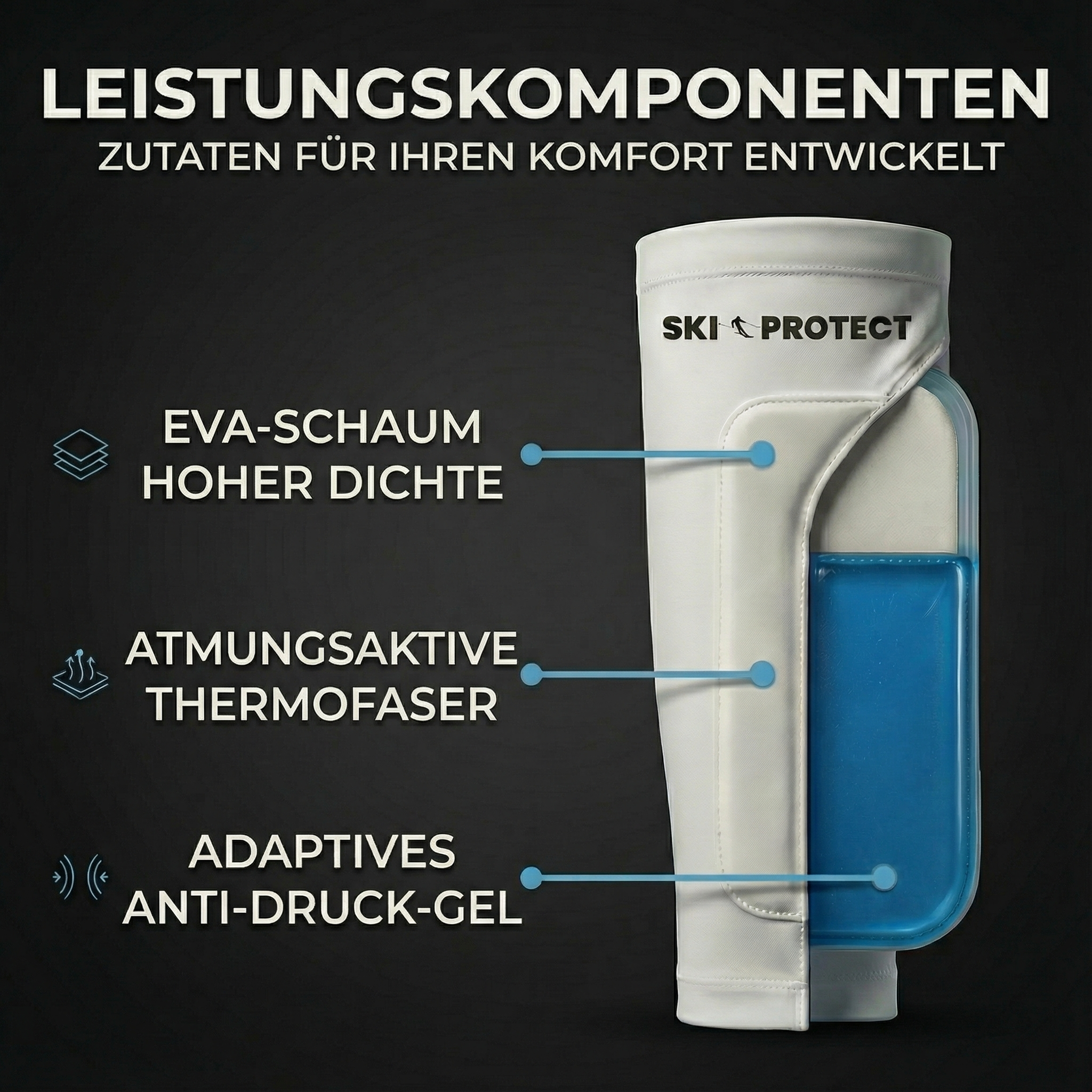 SkiProtect Pro – Schienbeinschutz gegen Schmerzen